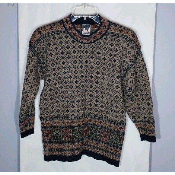 Vintage Dale Of Norway Nordic Sweater Sz M 100% Pure New Wool Folk Inspired VGUC - Picture 1 of 7